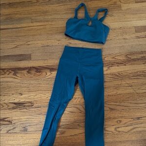 Olive green Sports Bra and Leggings Set